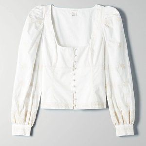 Aritzia Wilfred La Boheme Palo Santo Blouse
